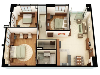 THIẾT KẾ NỘI THẤT CĂN HỘ CHUNG CƯ 110m2